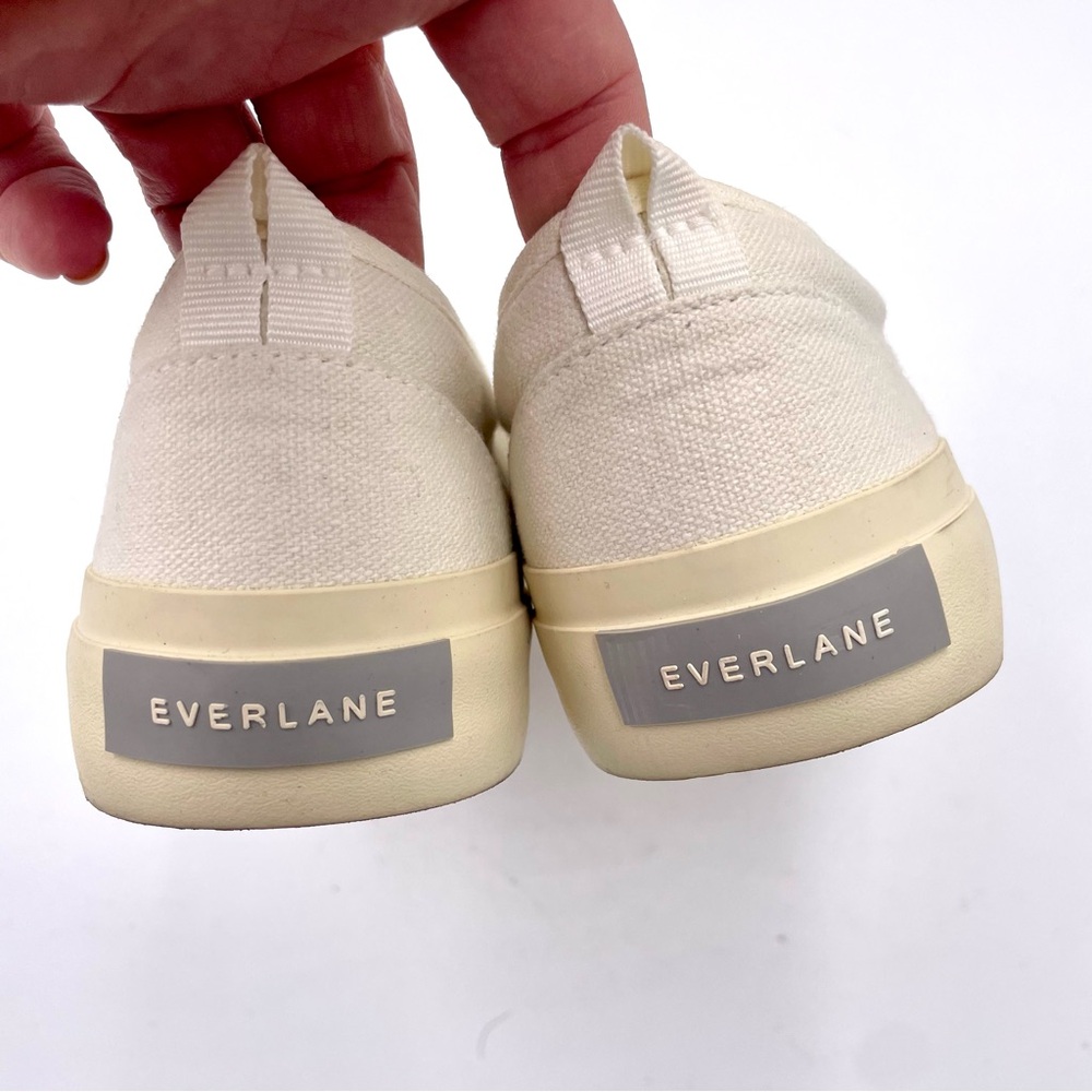 Everlane White Canvas Forever Slip On‎ Sneaker in Size 6.5 - Picture 8 of 10